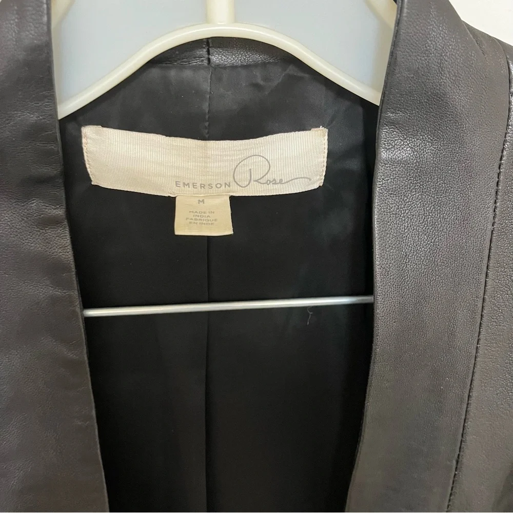 Emerson Rose Genuine Leather Blazer Jacket Size M